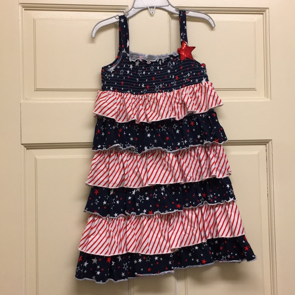 Girls dress-red, white & blue